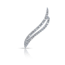 14KT White Gold Diamond Flame Ear Cuff