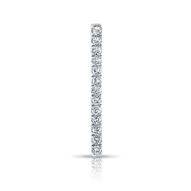 14KT White Gold Diamond Bar Ear Cuff