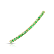 14KT Yellow Gold Emerald Crescent Ear Cuff