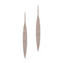 14KT Rose Gold Diamond Petal Drop Earrings