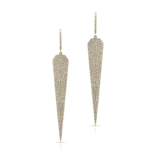 14KT Yellow Gold Diamond Jennifer L Earrings