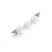 14KT Rose Gold Pearl And Diamond Ear Cuff