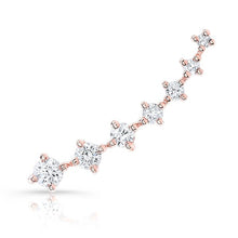 14KT Rose Gold Large Diamond Organic Ear Cuff