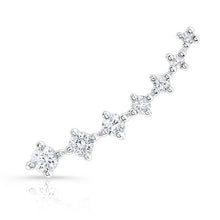 14KT White Gold Large Diamond Organic Ear Cuff