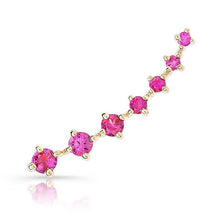 14KT Yellow Gold Large Ruby Organic Ear Cuff