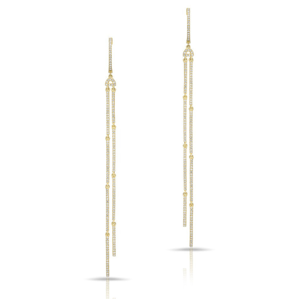 14KT Yellow Gold Abby Double Dangle Earrings