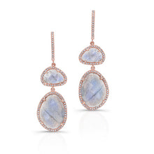 14KT Rose Gold Labradorite Diamond Splendor Earrings