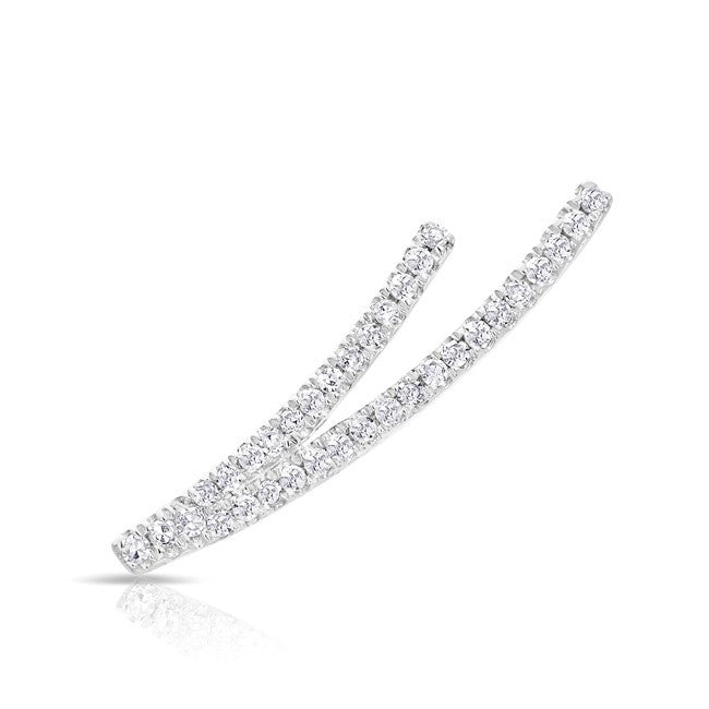14KT White Gold Diamond Velvet Ear Cuff