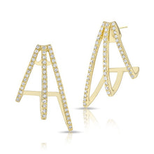 14KT Yellow Gold Diamond Voyage Stud Earrings