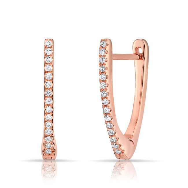 14KT Rose Gold Diamond Victoria Huggies