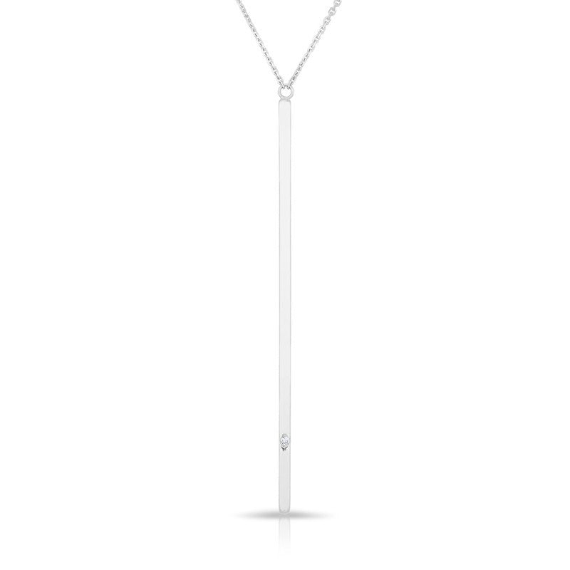 14KT Solid White Gold Diamond Athena Necklace