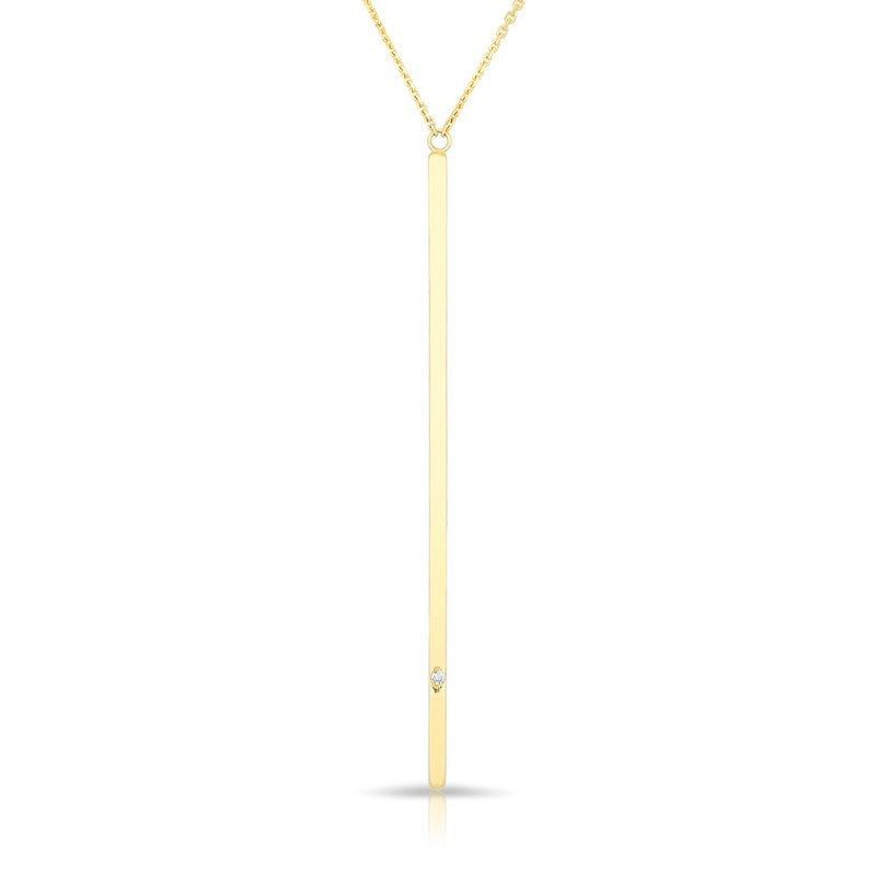 14KT Solid Yellow Gold Diamond Athena Necklace