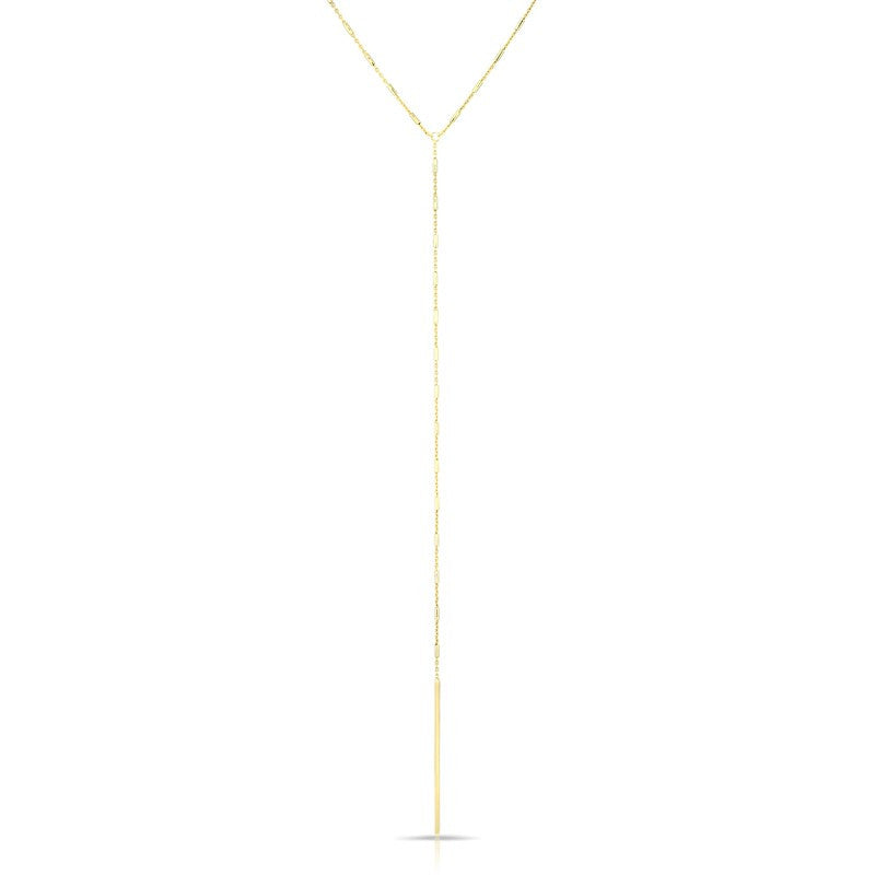 14KT Solid Yellow Gold Chain Lariat
