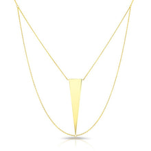 14KT Solid Yellow Gold Julia Triangle Necklace