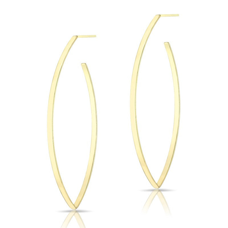 14KT Solid Yellow Gold Moderna Earrings