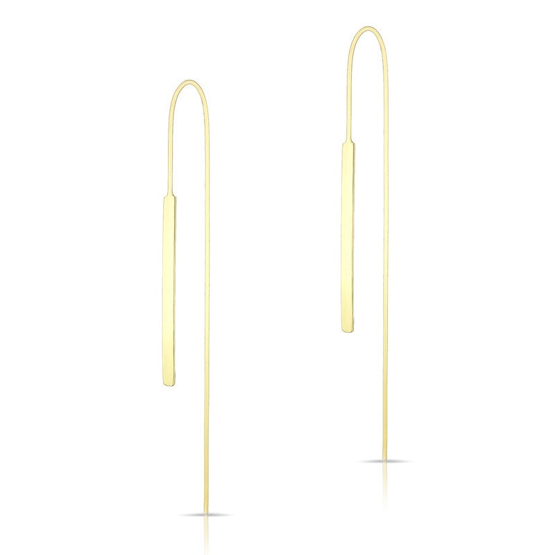 14KT Solid Gold Sabrina Bar Threader Earrings