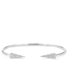 14KT White Gold Diamond Open Pierce Cuff Bracelet