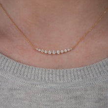 14KT Yellow Gold Diamond Natalia Crescent Necklace