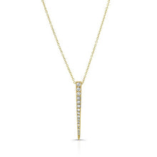14KT Yellow Gold Diamond Large Dagger Necklace
