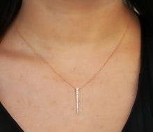 14KT White Gold Diamond Large Dagger Necklace