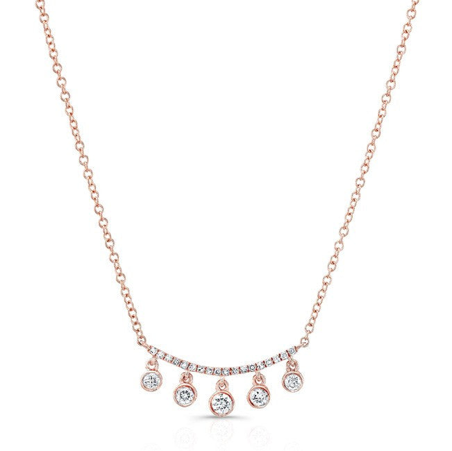 14KT Rose Gold Diamond Spring Necklace