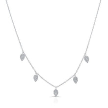 14KT White Gold Diamond Small Tessa Necklace