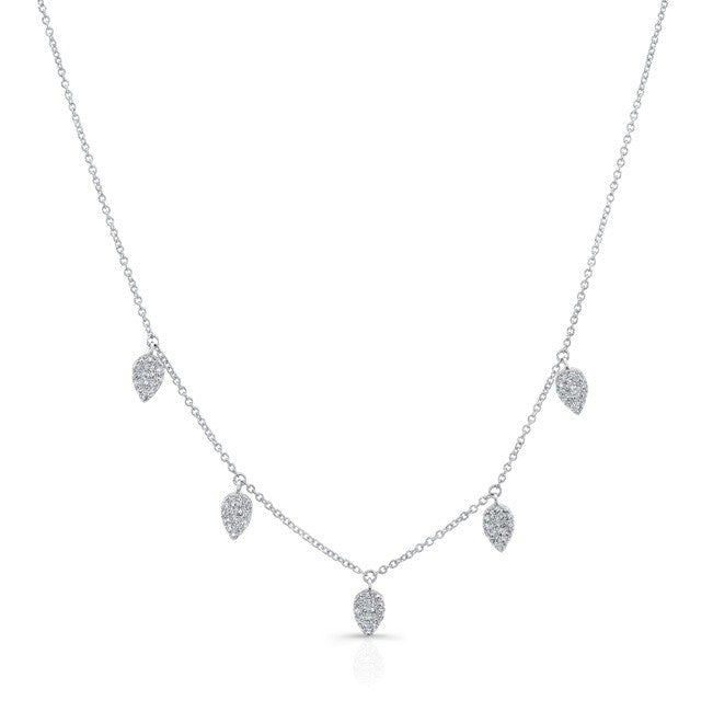 14KT White Gold Diamond Small Tessa Necklace