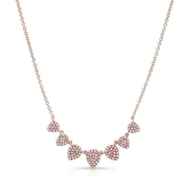 14KT Rose Gold Diamond Rain Drop Necklace