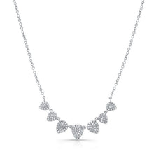 14KT White Gold Diamond Rain Drop Necklace