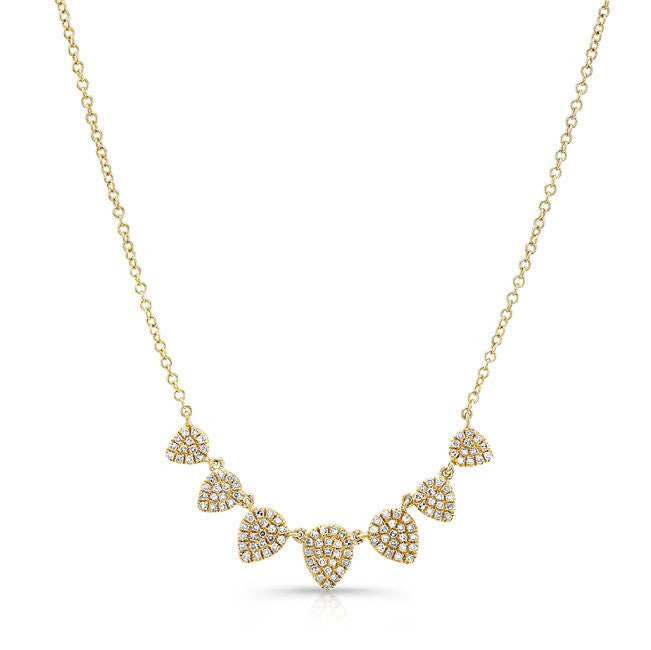 14KT Yellow Gold Diamond Rain Drop Necklace