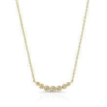 14KT Yellow Gold Bezel Set Diamond Luxe Hazel Necklace