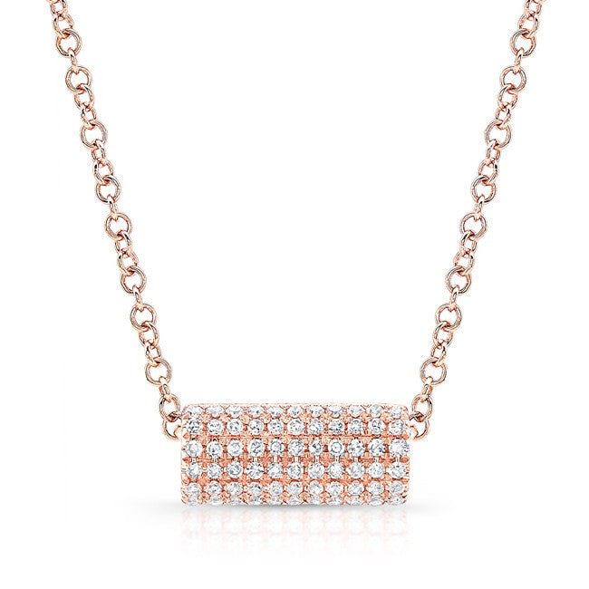 14KT Rose Gold Diamond Muffy Necklace
