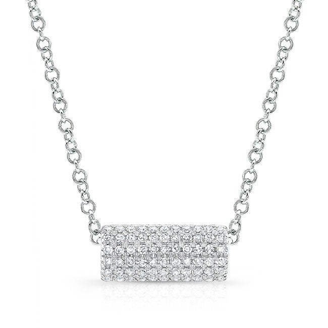 14KT White Gold Diamond Muffy Necklace
