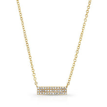 14KT Yellow Gold Diamond Brick Necklace