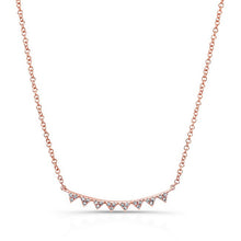 14KT Rose Gold Diamond Triangle Crescent Necklace