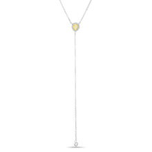 14KT White Gold Raw Diamond Flirt Lariat Necklace