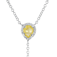 14KT White Gold Raw Diamond Flirt Lariat Necklace