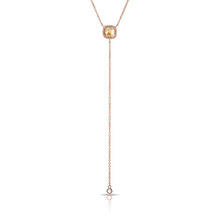 14KT Rose Gold Raw Diamond Flirt Lariat Necklace