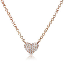 14KT Rose Gold Diamond Mini Heart Necklace