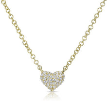 14KT Yellow Gold Diamond Mini Heart Necklace