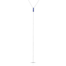 14KT White Gold Opal Diamond Brick Lariat Necklace