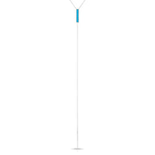 14KT White Gold Diamond Turquoise Rectangle Bar Lariat Necklace