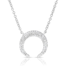 14KT White Gold Diamond Mini Lunar Necklace
