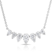 14KT White Gold Diamond Elizabeth Crown Necklace