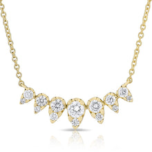 14KT Yellow Gold Diamond Elizabeth Crown Necklace