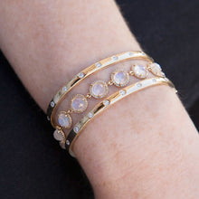 14KT Yellow Gold Rainbow Moonstone Bracelet