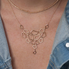 14KT Rose Gold Diamond Mosaic Necklace