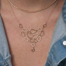 14KT Yellow Gold Diamond Mosaic Necklace