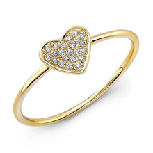 14KT Yellow Gold Diamond Heart Ring