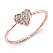 14KT Rose Gold Diamond Heart Ring